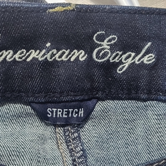 Indigo Blue Jean Shorts with Raw Hem - Picture 8 of 9